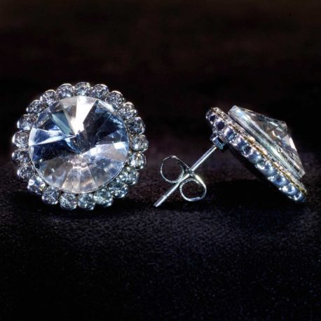 crystal ball earrings