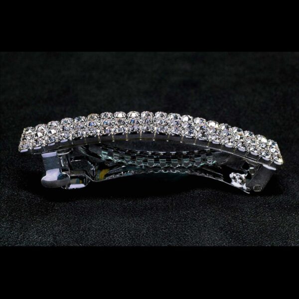 3 row crystal barrette