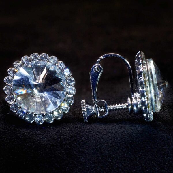 crystal ball earrings