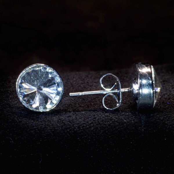 silver rhinestone earrings