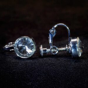 silver rhinestone earrings
