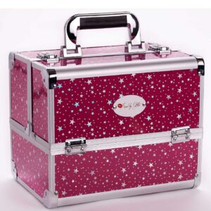Hot pink stars makeup case
