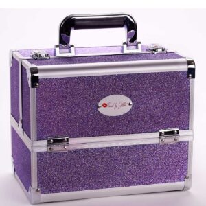 Sparkly purple makeup case