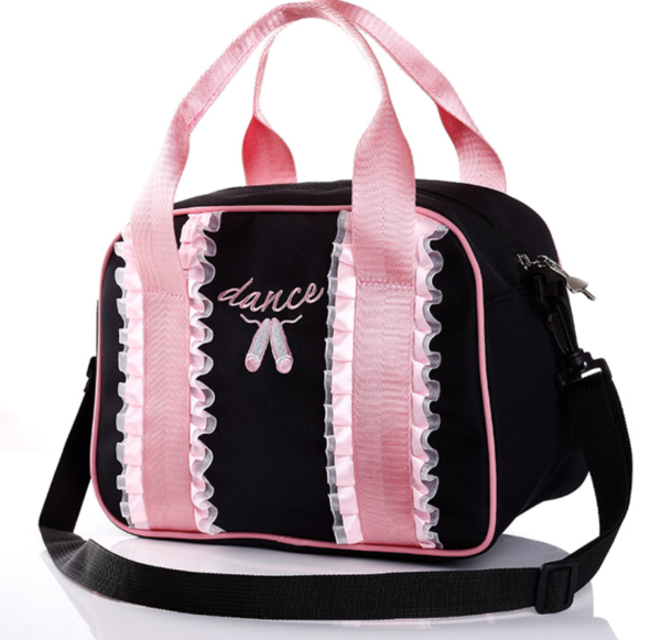 Dance Bag with ruffles - Polyester - Black/Pink