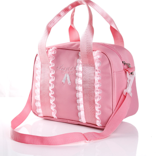 Dance Bag with ruffles - Polyester - Black/Pink - Image 2