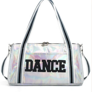 Dance Duffel Bag - Silver/Black Lettering